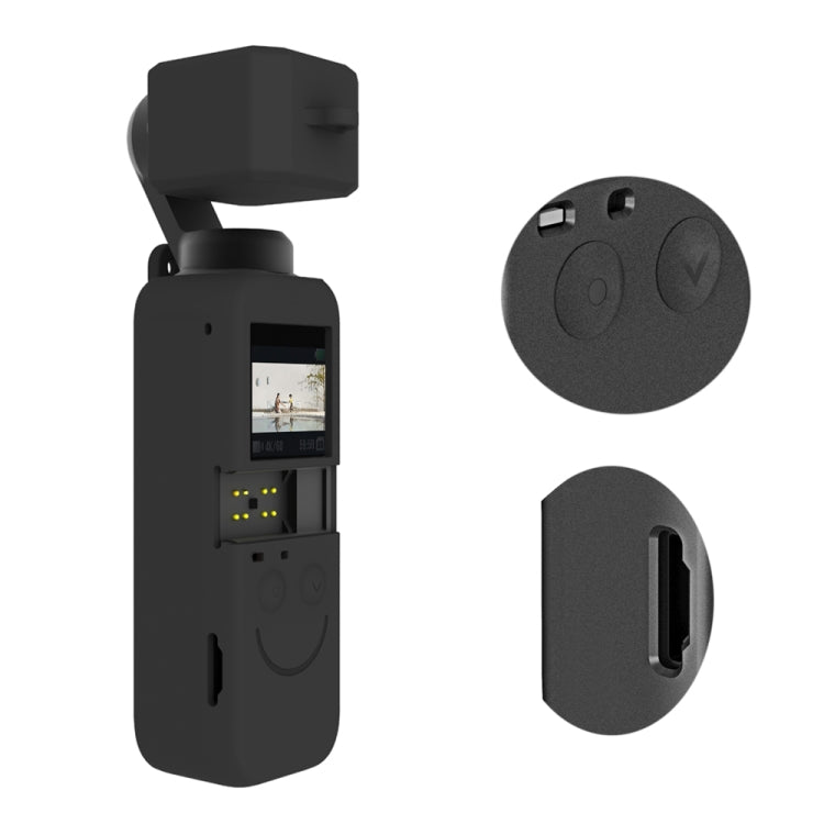 PULUZ 2 in 1 Silicone Cover Case Set for DJI OSMO Pocket 2 (Black)