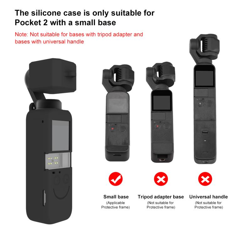 PULUZ 2 in 1 Silicone Cover Case Set for DJI OSMO Pocket 2 (Black)