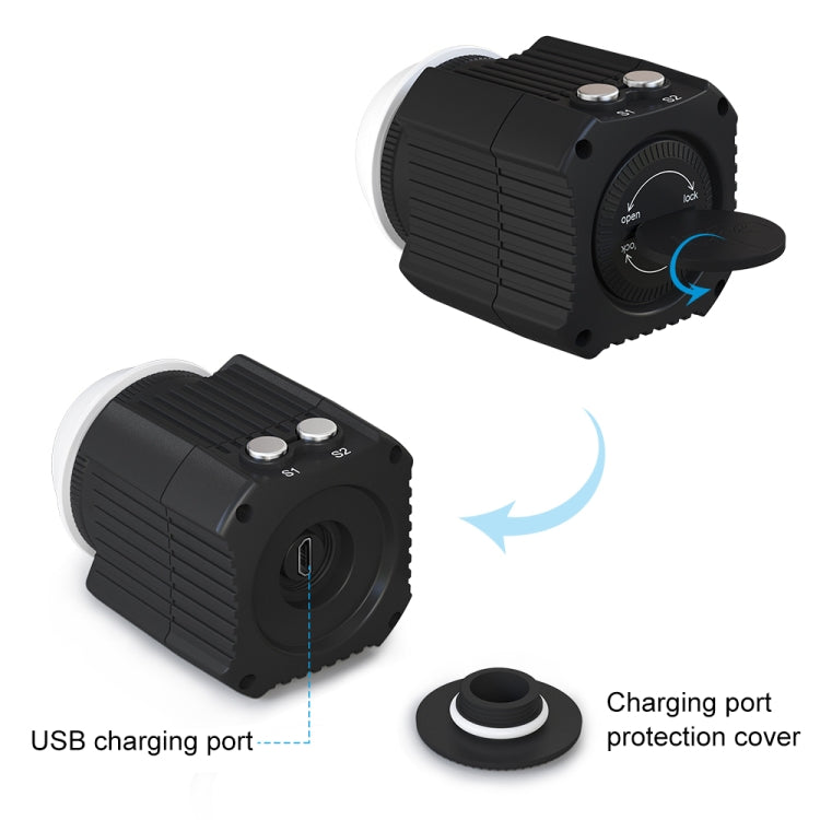 PULUZ 60m Underwater LED Photography Fill Light 7.4V/1100mAh Diving Light for GoPro, Insta360, DJI and Other Action Cameras(Black) - free shipping - PMC Jewellery - Order now!