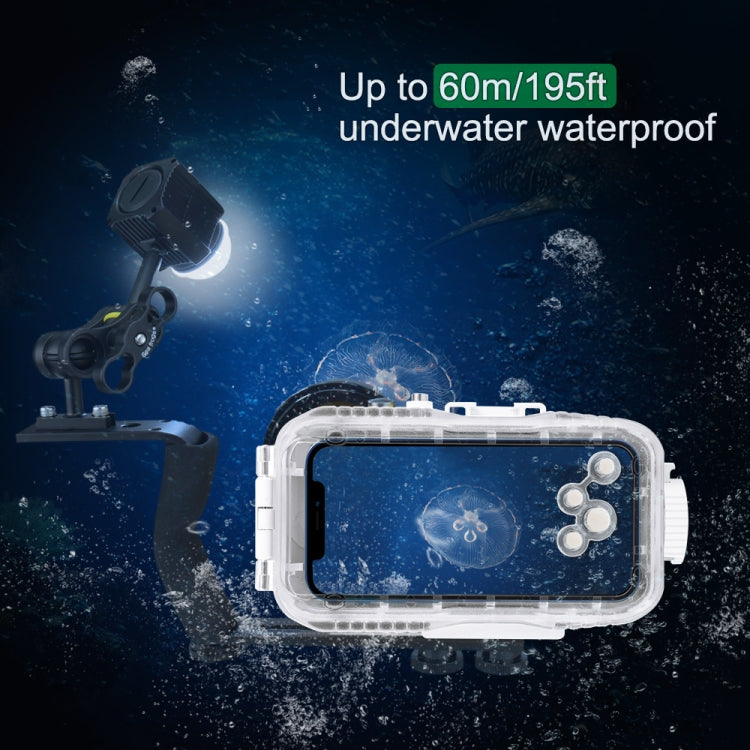 PULUZ 60m Underwater LED Photography Fill Light 7.4V/1100mAh Diving Light for GoPro, Insta360, DJI and Other Action Cameras(Black) - free shipping - PMC Jewellery - Order now!