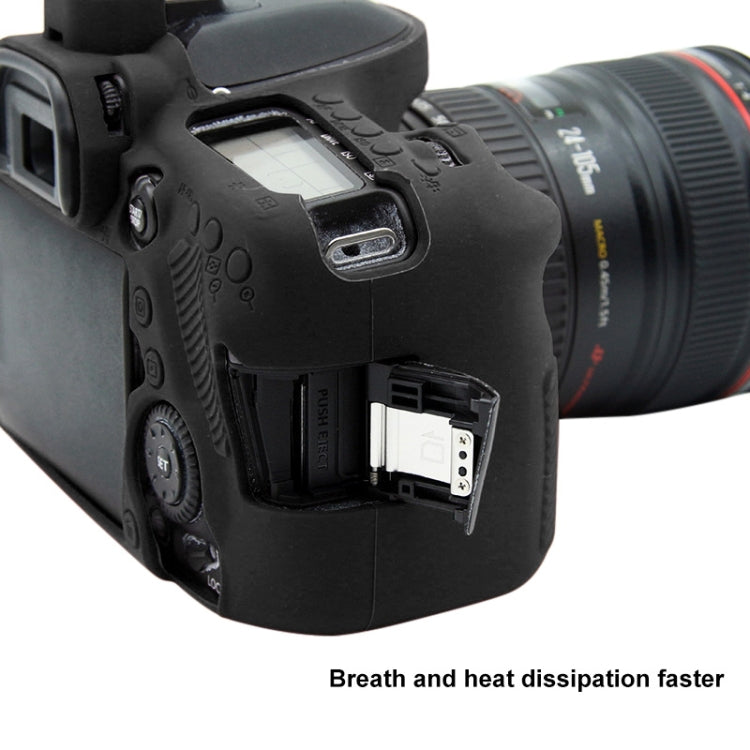 PULUZ Soft Silicone Protective Case for Canon EOS 80D(Black)