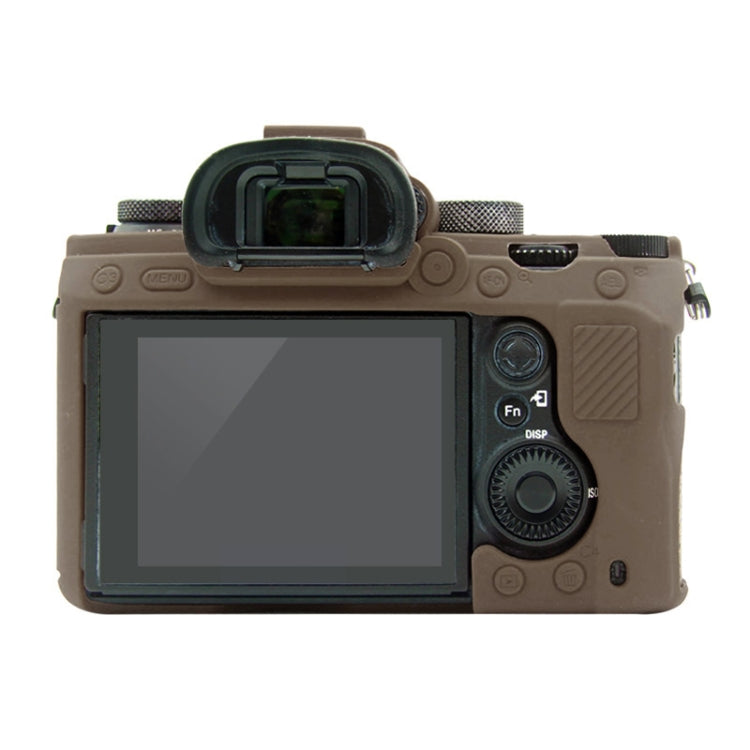 PULUZ Soft Silicone Protective Case for Sony A9 (ILCE-9) / A7 III/ A7R III(Coffee)