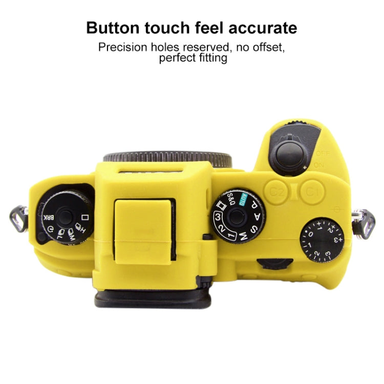 PULUZ Soft Silicone Protective Case for Sony A9 (ILCE-9) / A7 III/ A7R III(Yellow)