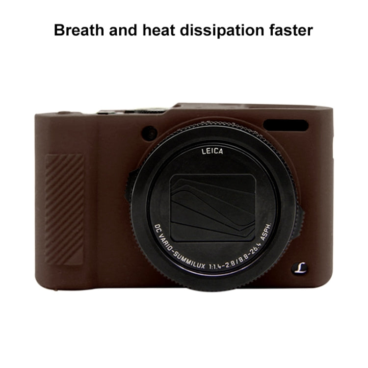 PULUZ Soft Silicone Protective Case for Panasonic Lumix LX10(Coffee)