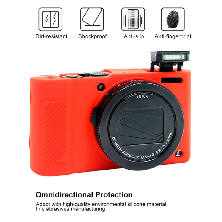 PULUZ Soft Silicone Protective Case for Panasonic Lumix LX10(Red)