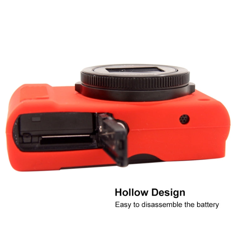PULUZ Soft Silicone Protective Case for Panasonic Lumix LX10(Red) - Protective Case by PULUZ | Online Shopping South Africa | PMC TechLife | Buy Now Pay Later Mobicred