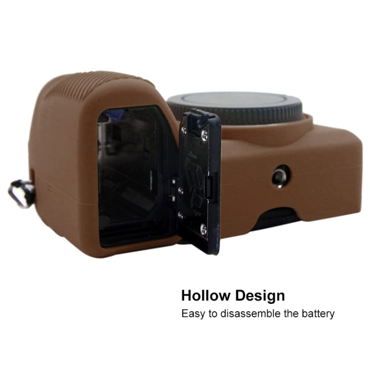 PULUZ Soft Silicone Protective Case for Sony A6600 / ILCE-6600(Coffee) - Protective Case by PULUZ | Online Shopping South Africa | PMC TechLife | Buy Now Pay Later Mobicred
