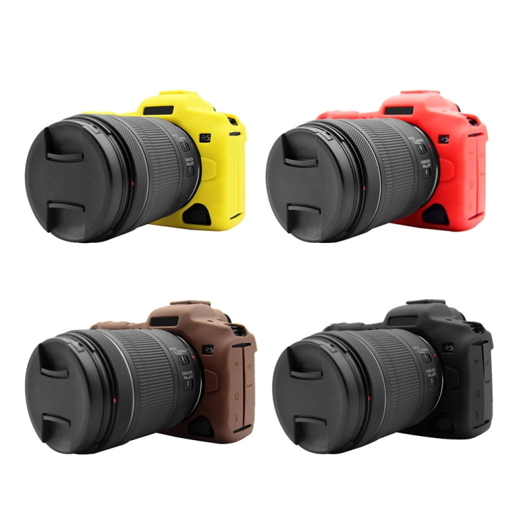 PULUZ Soft Silicone Protective Case for Canon EOS R5(Yellow) - free shipping - PMC TechLife - Order now!