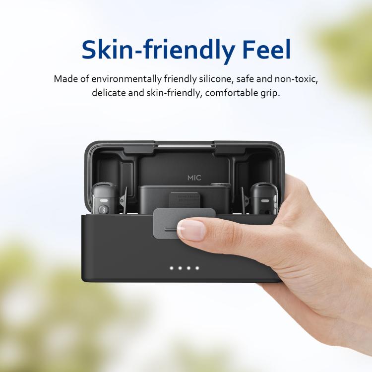 For DJI Mic 2 PULUZ Charging Case Silicone Scratch-proof Protective Cover (Black) - free shipping - PMC Jewellery - Order now!