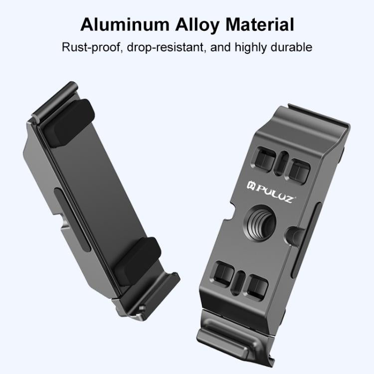 PULUZ ACE / AC Aluminum Alloy Vertical Shooting Magnetic Quick-release Battery Side Interface Cover for Insta360 Ace Pro 2 (Black)