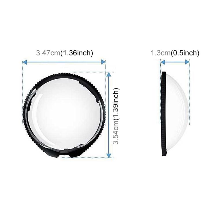 For Insta360 X5 PULUZ Rotating Optical Tempered Glass Lens Guard Protective Cover (Transparent)