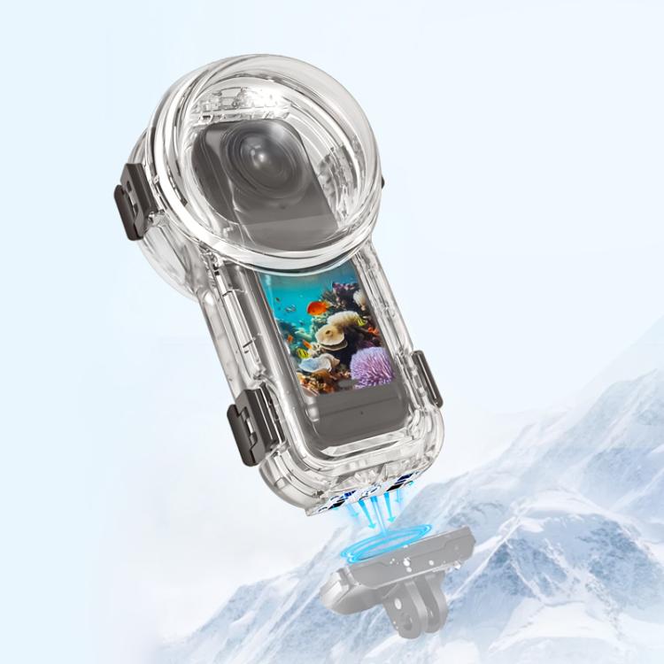 For Insta360 X5 PULUZ Quick Release 60m Waterproof Sealed Diving Case (Transparent) - free shipping - PMC Jewellery - Order now!