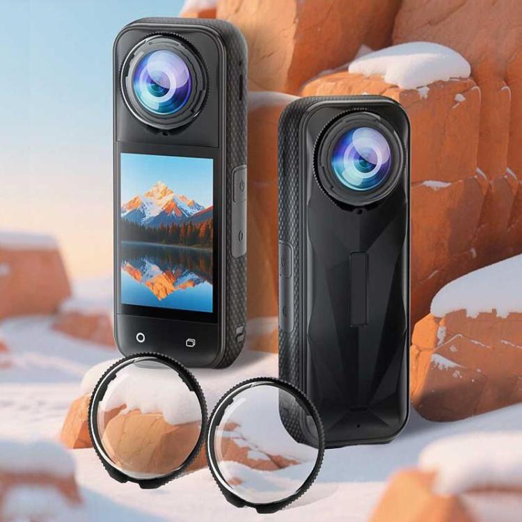 For Insta360 X5 PULUZ Standard Rotation PC Lens Guard Protective Cover (Transparent)