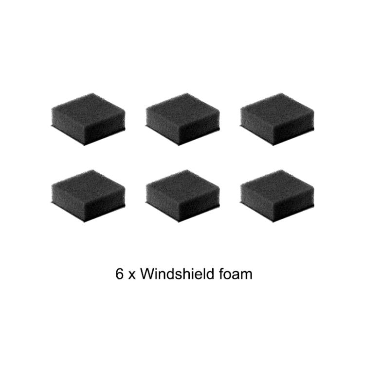 For Insta360 X5 / X4 / X3 PULUZ 6pcs Noise Reduction Windshield Foam Gasket (Black) - free shipping - PMC TechLife - Order now!