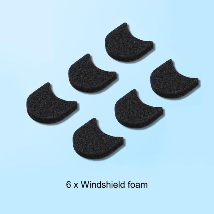 For Insta360 GO 3 / 3S PULUZ 6pcs Noise Reduction Windshield Foam Gasket (Black) - free shipping - PMC TechLife - Order now!