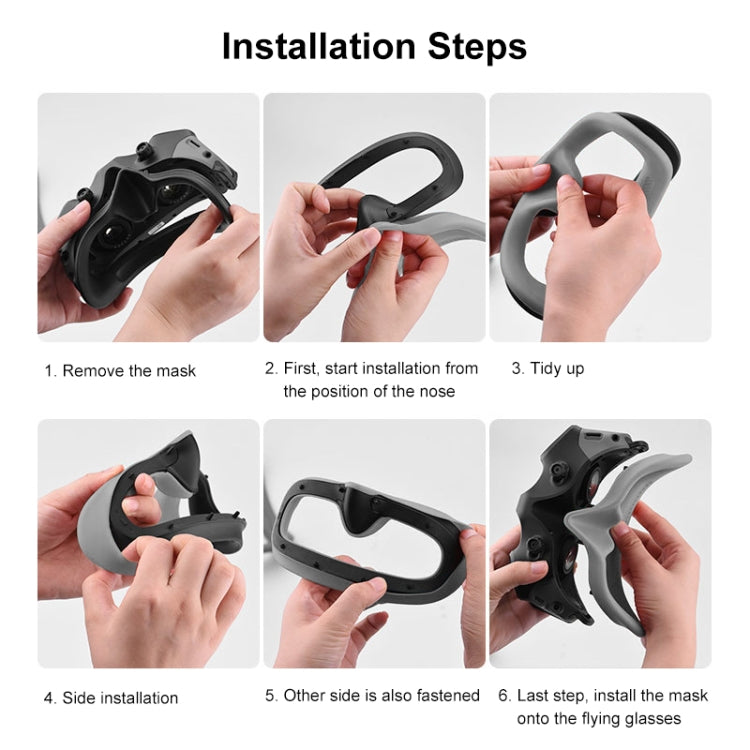For DJI Avata Goggles 2 PULUZ Flying Eye Mask Silicone Protective Case (Grey) - Cases & Bags by PULUZ | Online Shopping South Africa | PMC Jewellery | Buy Now Pay Later Mobicred