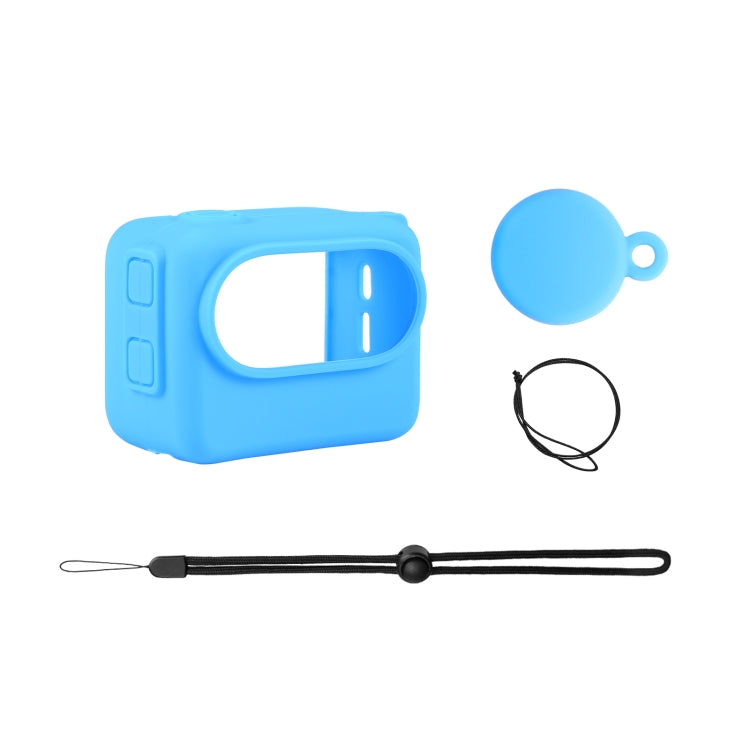 For Insta360 GO 3 PULUZ Camera Charging Case Silicone Case with Lens Cap & Strap (Blue) - Case & Bags by PULUZ | Online Shopping South Africa | PMC TechLife | Buy Now Pay Later Mobicred