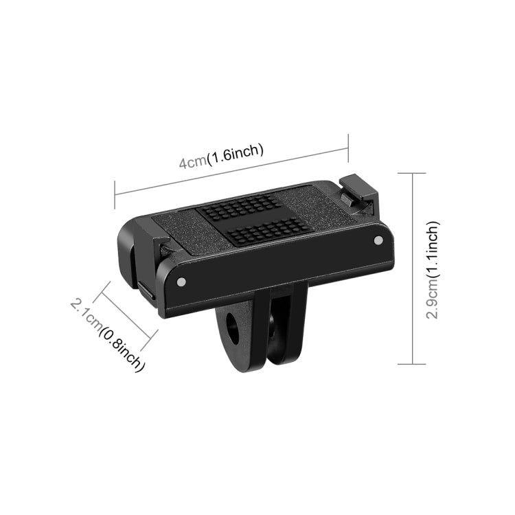 For DJI Osmo Action 5 Pro / 4 / 3 / Osmo 360 PULUZ Magnetic Quick Release Base Expansion Mount (Black) - free shipping - PMC Jewellery - Order now!