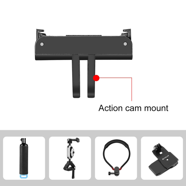 For DJI Osmo Action 5 Pro / 4 / 3 / Osmo 360 PULUZ Magnetic Quick Release Base Expansion Mount (Black) - free shipping - PMC Jewellery - Order now!