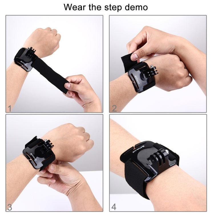 PULUZ Adjustable Wrist Strap Mount for GoPro, Insta360, DJI and Other Action Cameras, Strap Length: 28.5cm - Wrist Strap by PULUZ | Online Shopping South Africa | PMC Jewellery | Buy Now Pay Later Mobicred