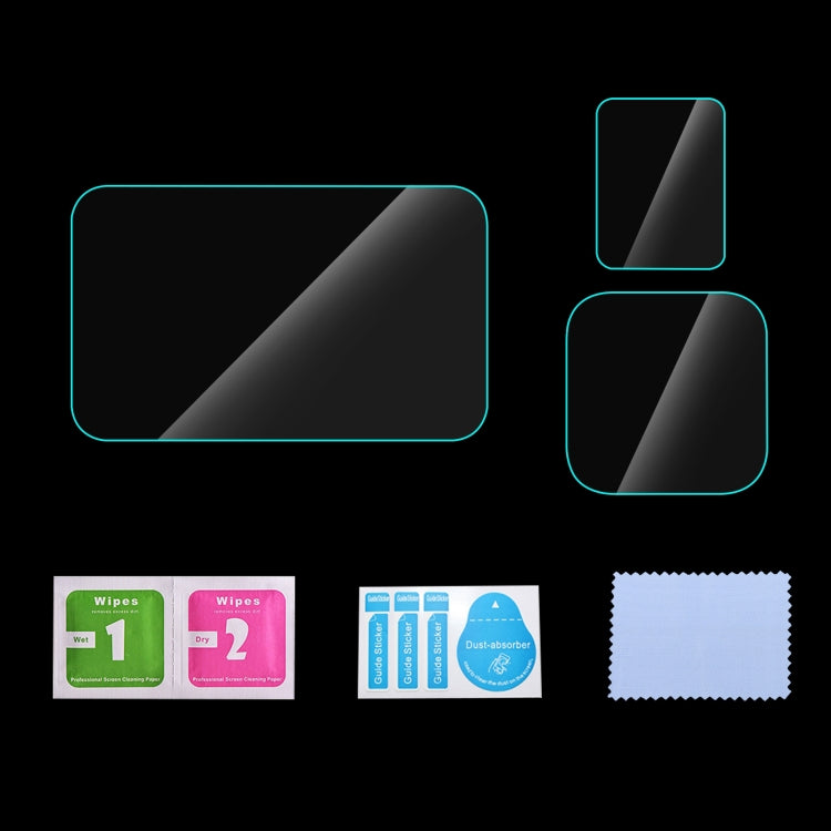 For Insta360 Ace Pro PULUZ 3 in 1 Rear & Front Screen + Lens Tempered Glass Film (Transparent) - Protective Film & Stickers by PULUZ | Online Shopping South Africa | PMC TechLife | Buy Now Pay Later Mobicred