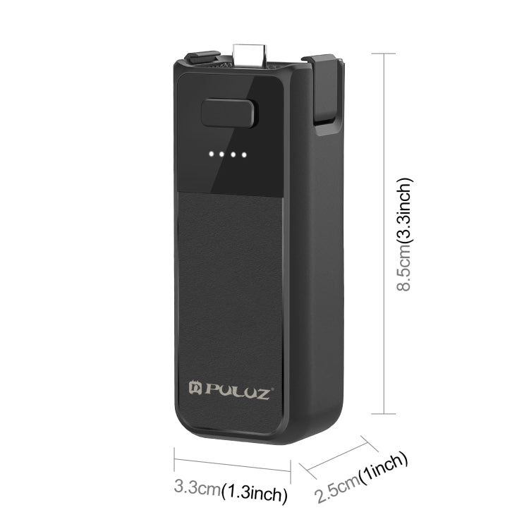 For DJI Osmo Pocket 3 PULUZ High-Capacity 2800mAh Battery Grip (Black) - free shipping - PMC Jewellery - Order now!