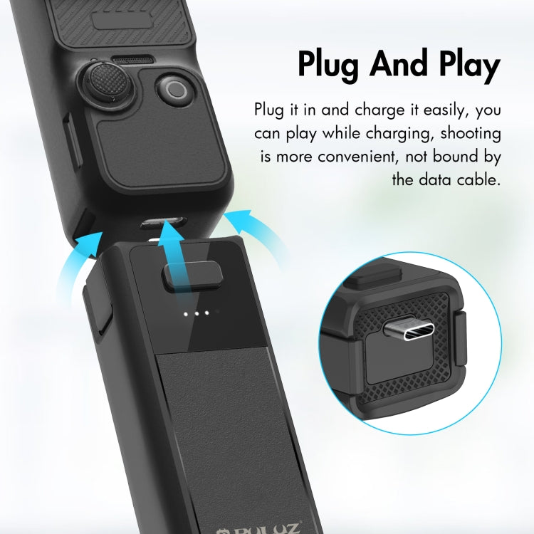 For DJI Osmo Pocket 3 PULUZ High-Capacity 2800mAh Battery Grip (Black) - free shipping - PMC Jewellery - Order now!