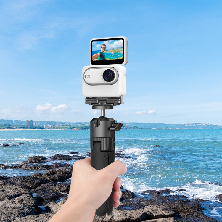 For Insta360 GO3 / GO 3S PULUZ Magnetic Aluminum Alloy Quick Release Base Mount (Black) - Others by PULUZ | Online Shopping South Africa | PMC TechLife | Buy Now Pay Later Mobicred