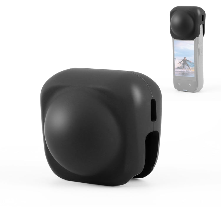 For Insta360 X4 / X5 PULUZ Silicone Protective Lens Cover (Black)
