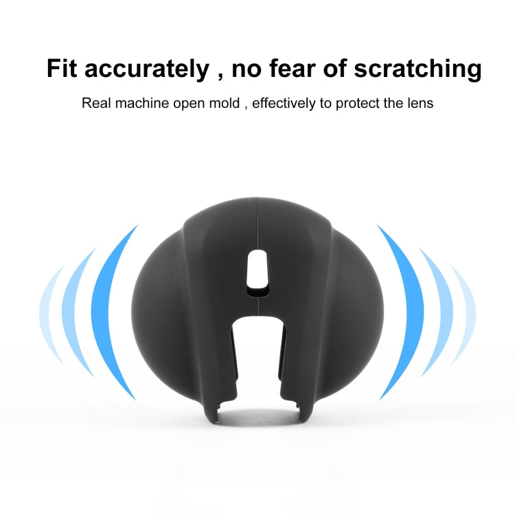For Insta360 X4 / X5 PULUZ Silicone Protective Lens Cover (Black)