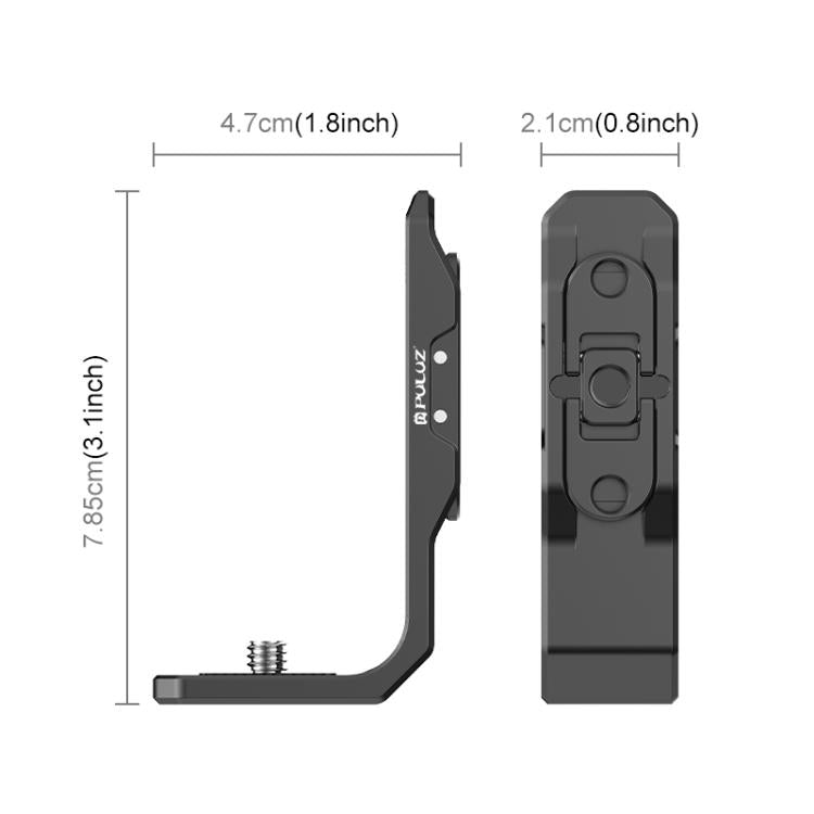 For Insta360 X4 / X5 PULUZ Vertical Horizontal Shooting Quick Release Metal L Bracket (Black) - Mount & Holder by PULUZ | Online Shopping South Africa | PMC Jewellery | Buy Now Pay Later Mobicred