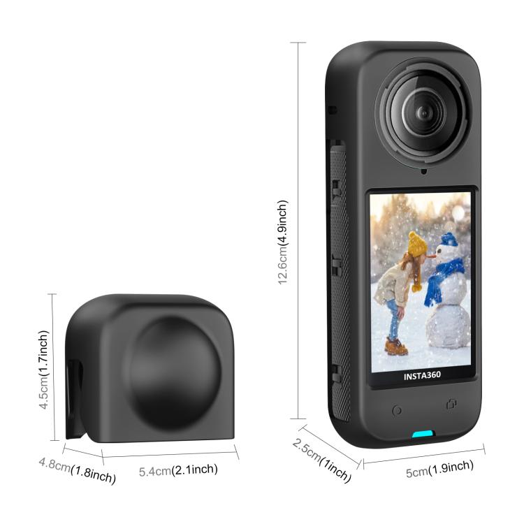 For Insta360 X4 PULUZ Full Body Dust-proof Silicone Protective Case (Black)