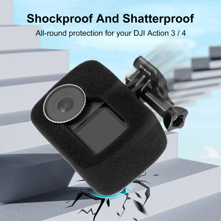For DJI Osmo Action 5 Pro / 4 / 3 PULUZ High Density Foam Windshield (Black) - Other by PULUZ | Online Shopping South Africa | PMC Jewellery | Buy Now Pay Later Mobicred
