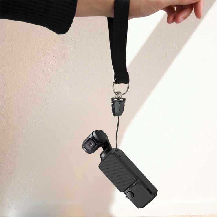 For DJI OSMO Pocket 3 PULUZ 2 in 1 Silicone Cover Case Set with Strap (Black)