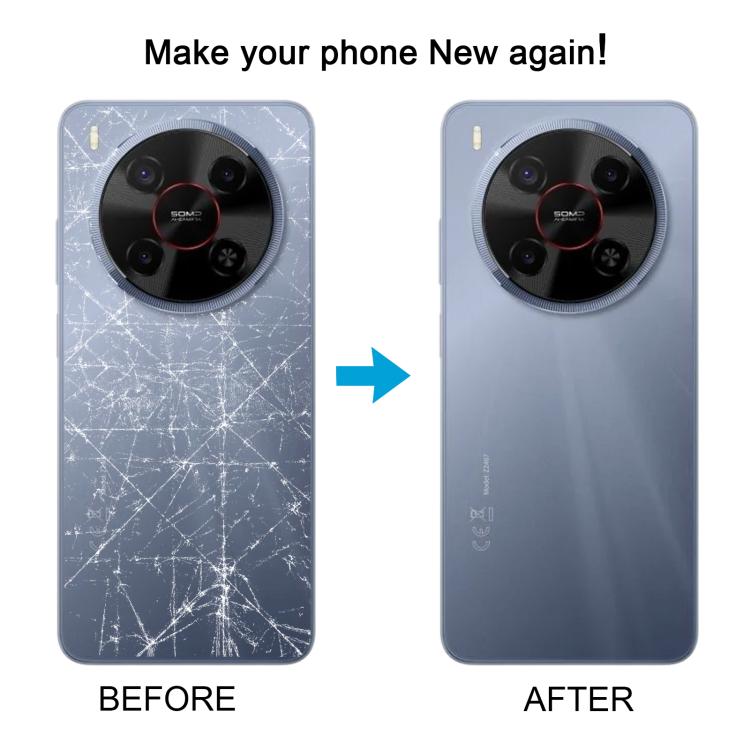 For ZTE Blade V70 Max Plastic Battery Back Cover with Middle Frame / Camera Lens Cover(Purple)