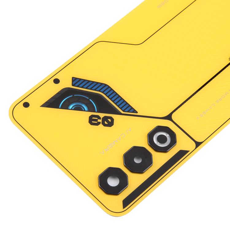 For ZTE nubia Neo 3 GT Glass Battery Back Cover with Camera Lens Cover(Yellow)