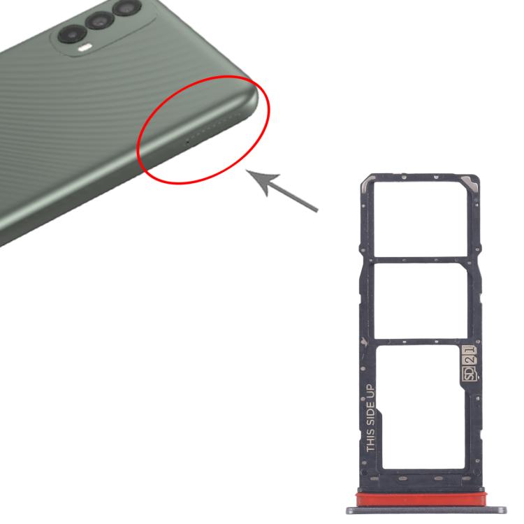 For Motorola Moto E30 10pcs Original SIM Card Tray + SIM Card Tray + Micro SD Card Tray (Grey)