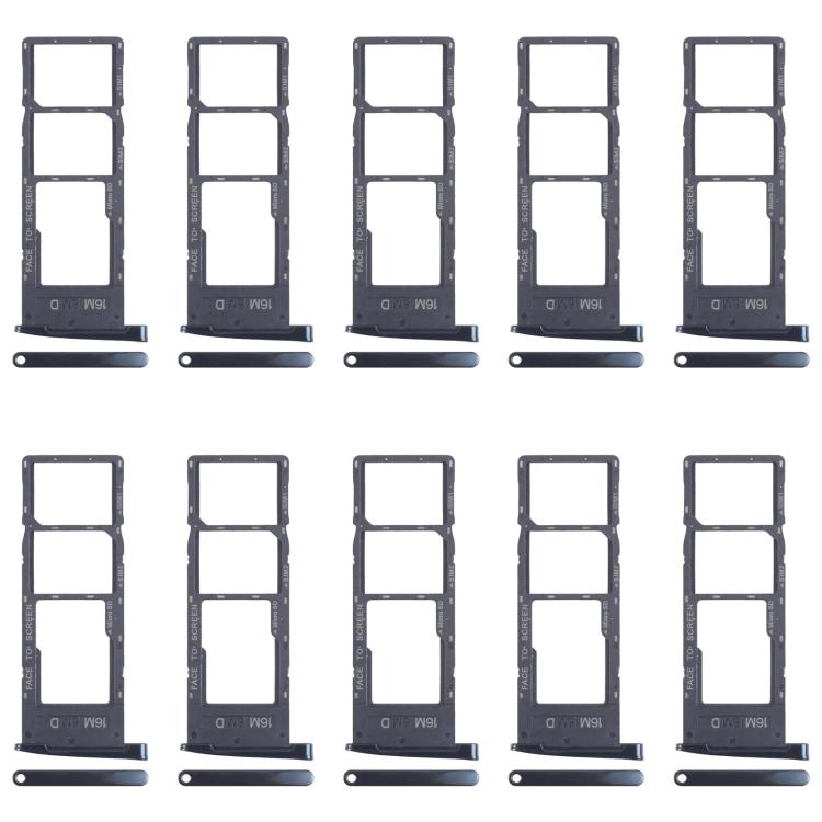 For Motorola Moto G6 10pcs Original SIM Card Tray + SIM Card Tray + Micro SD Card Tray (Black)