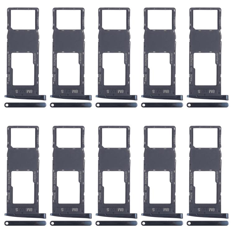 For Motorola Moto G6 Plus 10pcs Original SIM + Micro SD Card Tray (Black)