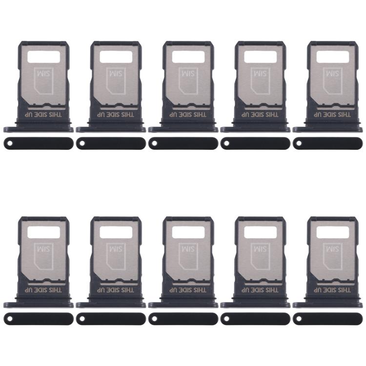 For Motorola Edge 40 Neo XT2307-1 10pcs Original SIM Card Tray (Black)
