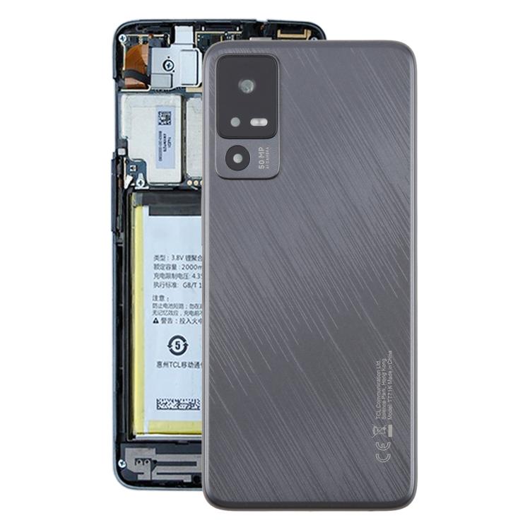 For TCL 40 R T771K Original Back Cover with Camera Lens Cover(Black)