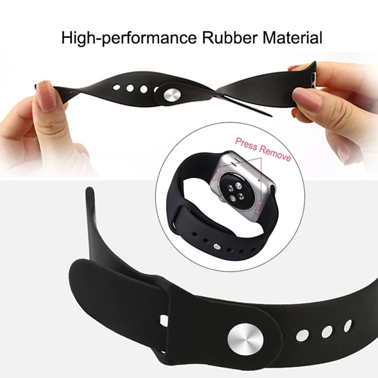 For Apple Watch Series 10 42mm / 9&8&7 41mm / SE 3&SE 2&6&SE&5&4 40mm / 3&2&1 38mm 3 in 1 Rubber Watch Band with Pin Buckle (Starlight) - free shipping - PMC TechLife - Order now!