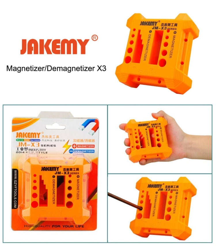 JAKEMY JM-X3 Magnetizer/Demagnetizer with Screwdriver Holes, Size: Large