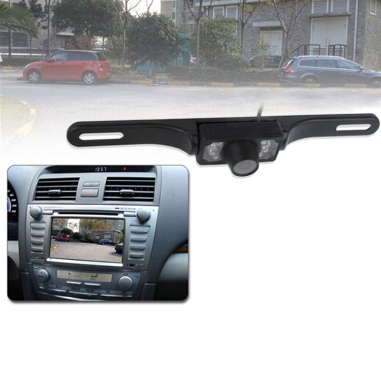 6 LED IR Infrared Water-resistant Night Vision Wireless License Plate Frame Astern Backsight Rear View Camera , Support Installed in Car DVD Navigator or Car Monitor , Wide Viewing Angle: 140 degree (WD001)(Black)