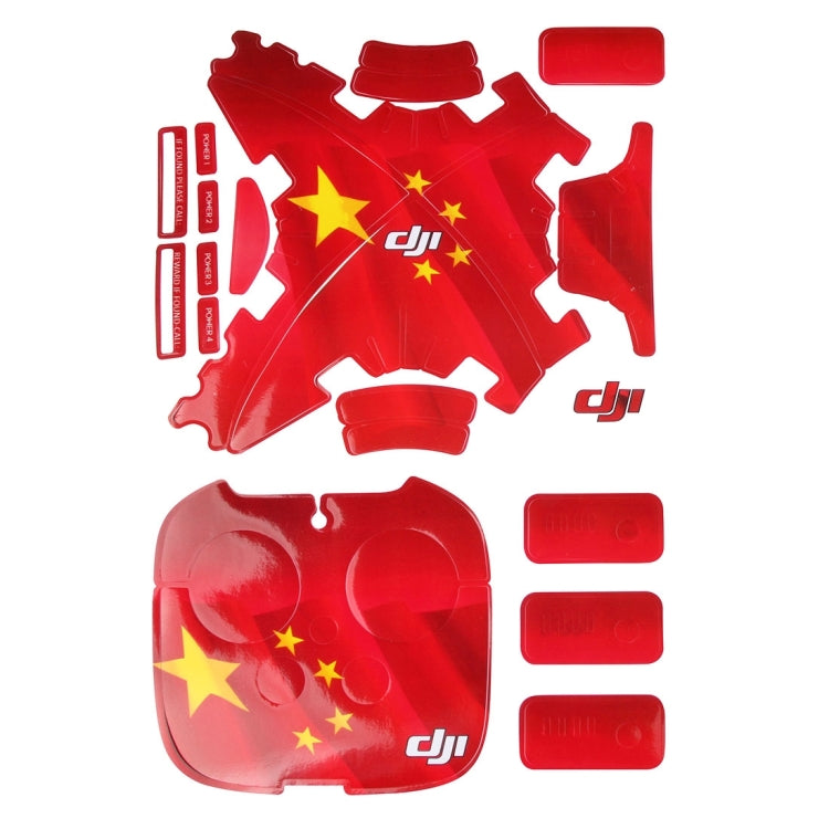 4D Imitation Carbon Fiber PVC Water Resistance Sticker Kit for DJI Phantom 3 Quadcopter & Remote Controller & Battery(Chinese Flag Pattern) - by PMC Jewellery | Online Shopping South Africa | PMC Jewellery | Buy Now Pay Later Mobicred