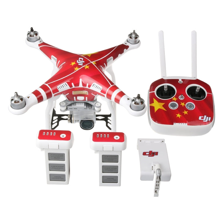 4D Imitation Carbon Fiber PVC Water Resistance Sticker Kit for DJI Phantom 3 Quadcopter & Remote Controller & Battery(Chinese Flag Pattern) - by PMC Jewellery | Online Shopping South Africa | PMC Jewellery | Buy Now Pay Later Mobicred