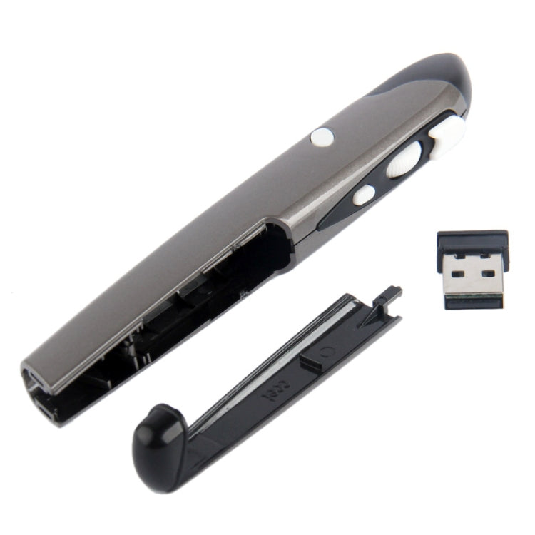 2.4GHz 500 / 1000DPI Wireless Pen Mouse with USB Mini Receiver, Transmission Distance: 10m(Grey)