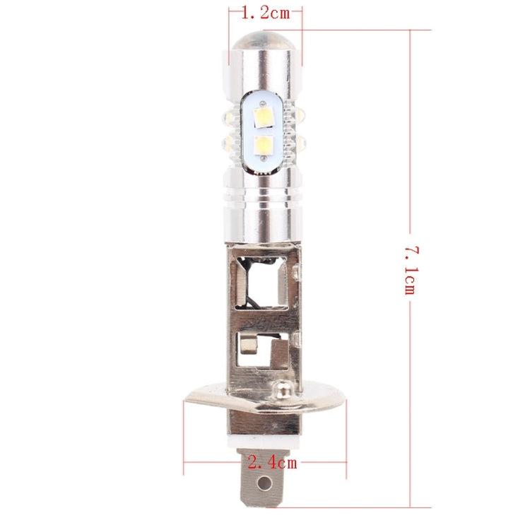 H1 50W 600LM 5500K White Light 10 SMD-2828-LEDs Car Foglight , Constant Current , DC12-24V(White Light)