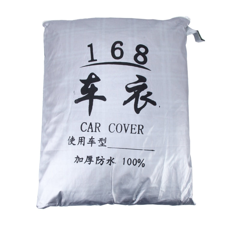 PEVA Anti-Dust Water-resistant Sunproof Sedan Car Cover with Warning Strips, Fits Cars up to 4.7m(183 inch) in Length