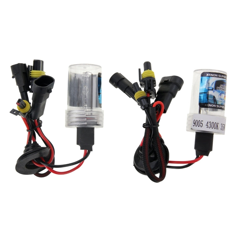 DC12V 35W HB3/9005 HID Xenon Light Single Beam Super Vision Water-resistant Head Lamp, Color Temperature: 4300K, Pack of 2
